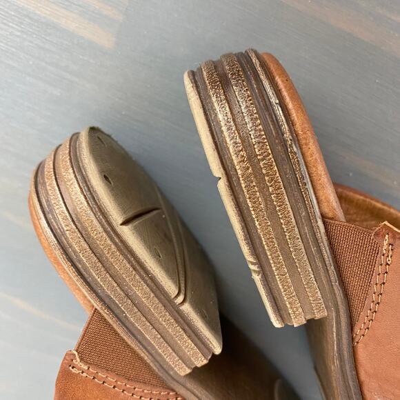 Miz Mooz Dandelion Slide Sandals Women EU36 US 6-6.5 Wide Width Brown Leather - Picture 7 of 10